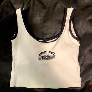 Michael Scott Paper Company cropped tank top